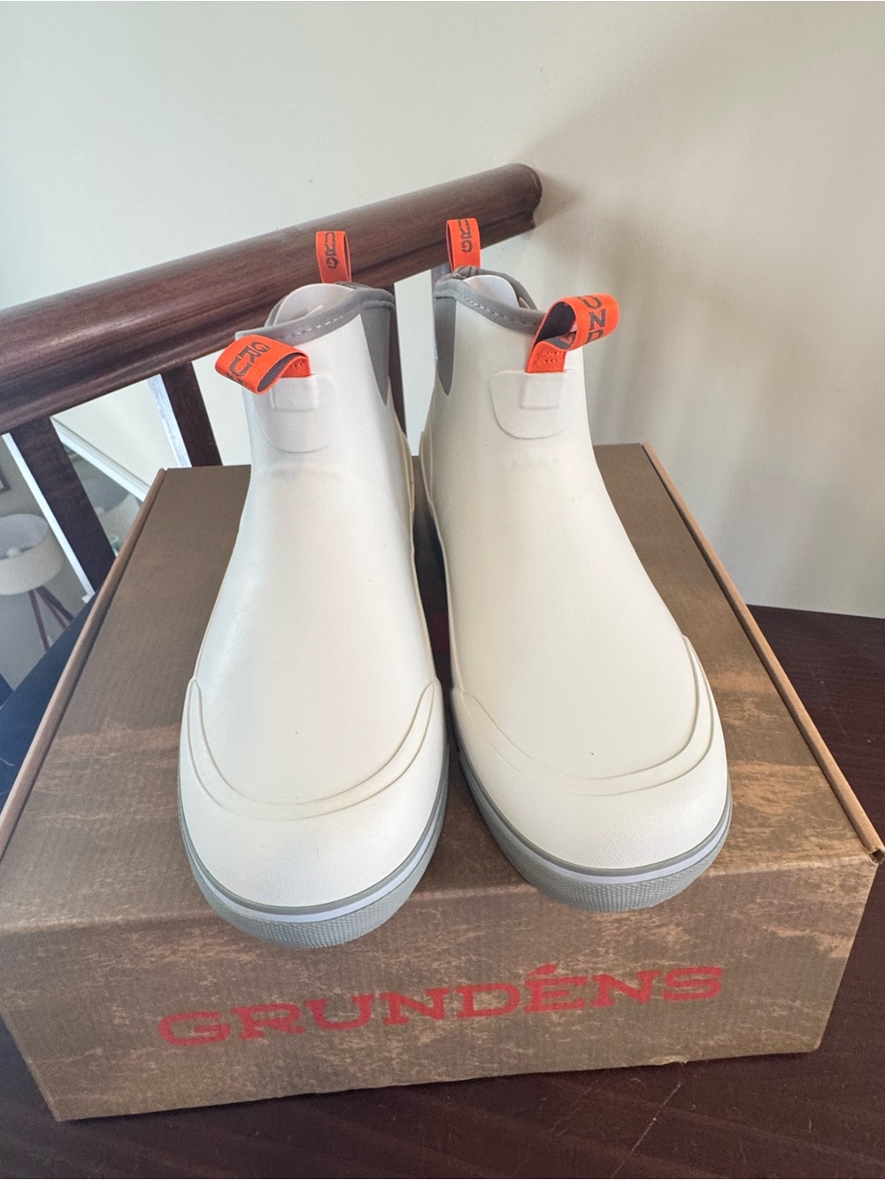 Grundens Deck Boss White Squall fishing rubber Boat Boots Men's size 11 - Picture 8 of 13